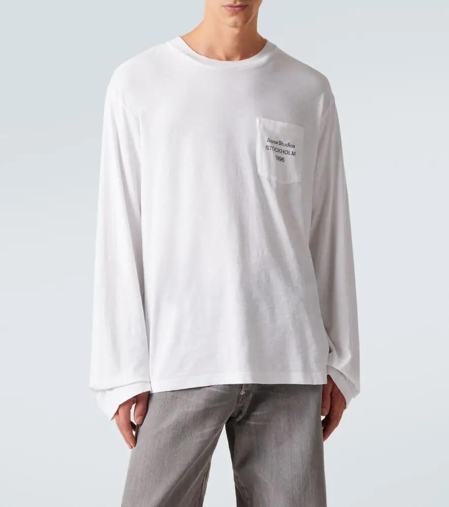 Acne Studios Logo cotton-blend T-shirt | Thumbnail 4