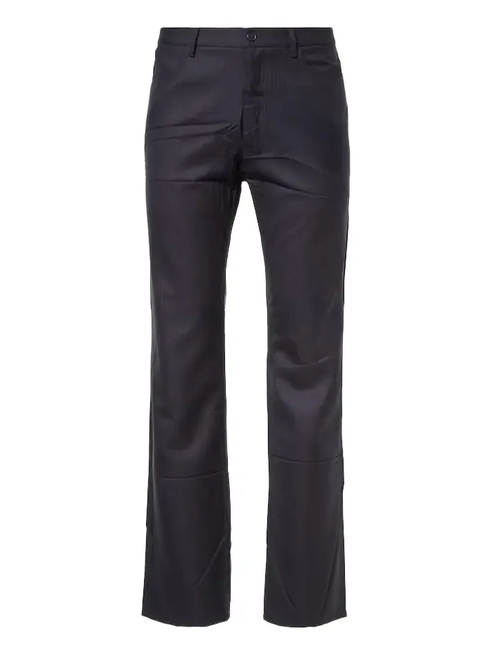 Pinstripe wool straight pants