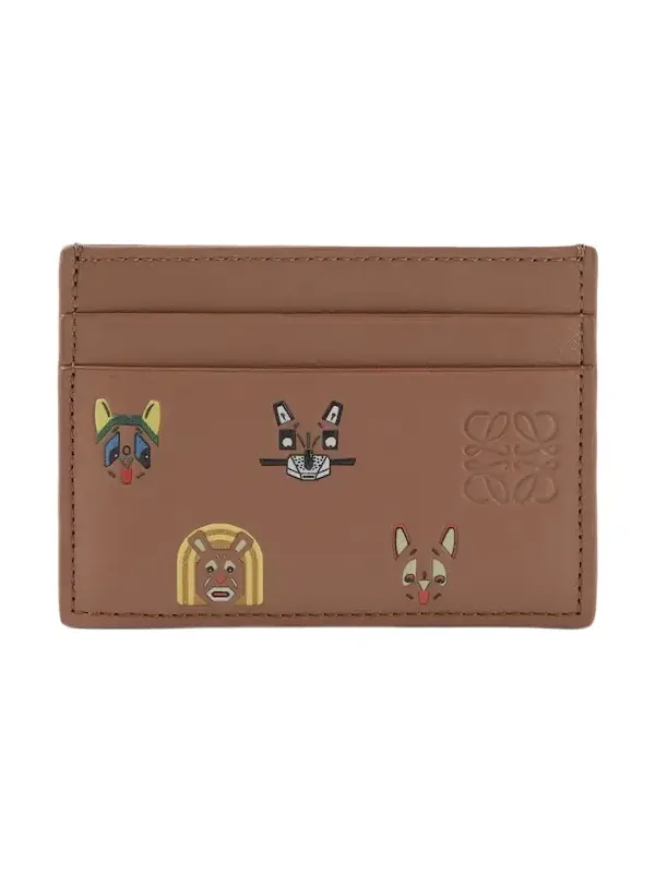 x Louis Wain printed leather cardholder