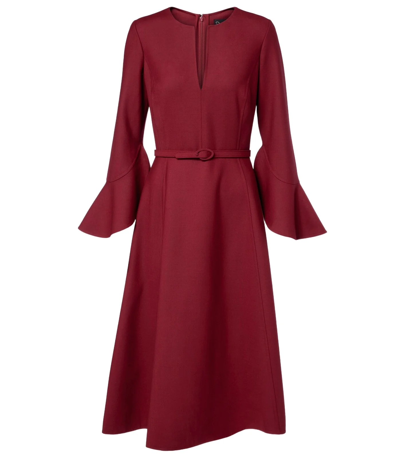 Wool-blend midi dress