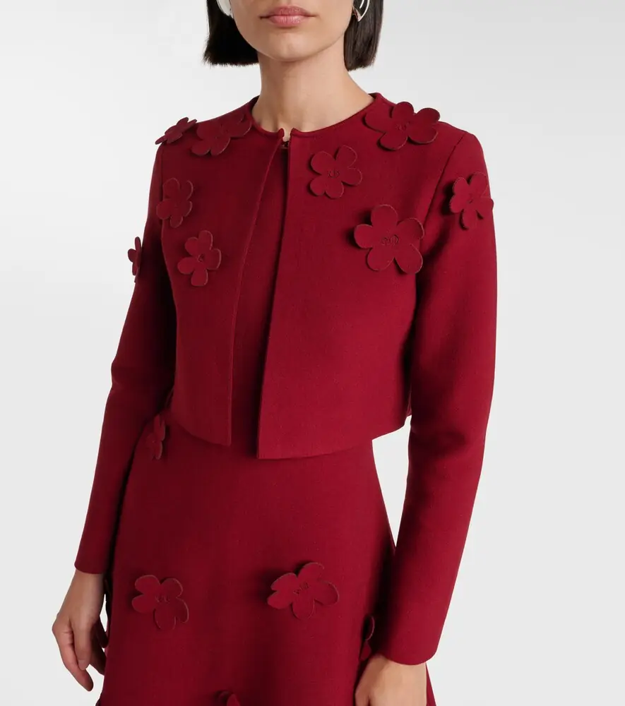 Oscar de la Renta Floral cropped cardigan | Thumbnail 5 Oscar de la Renta Floral cropped cardigan | Thumbnail 5
