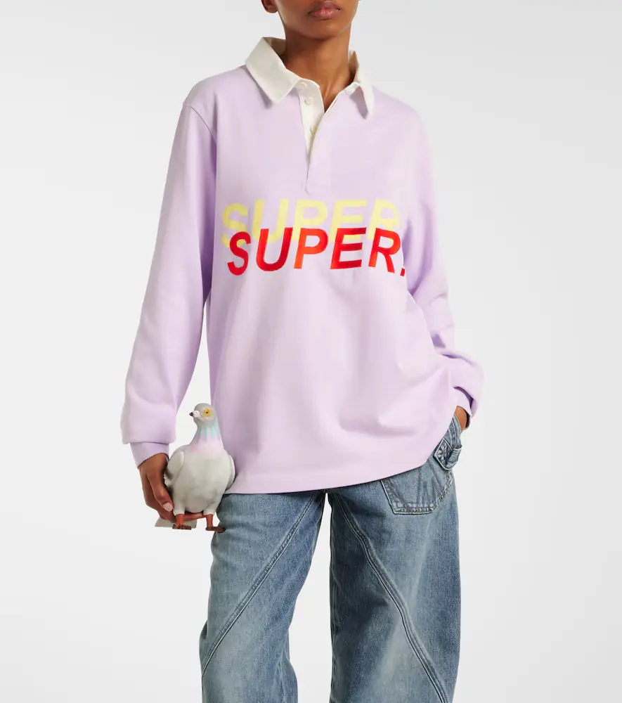 JW Anderson Printed cotton polo sweater | Thumbnail 5