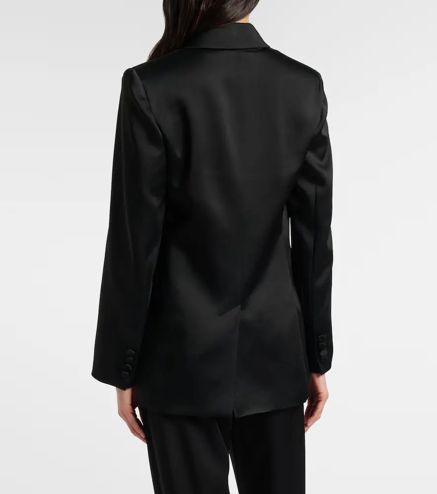 Max Mara Satin crêpe blazer | Thumbnail 4 Max Mara Satin crêpe blazer | Thumbnail 4