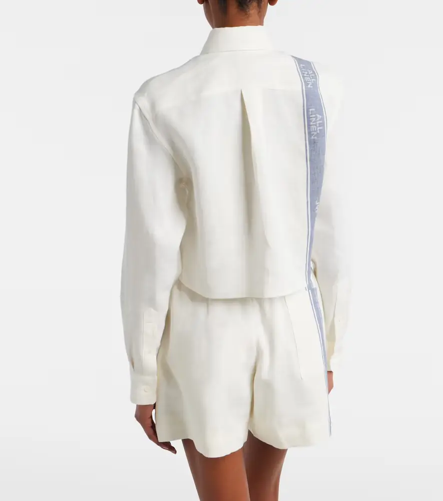 JW Anderson Cropped linen shirt | Thumbnail 6