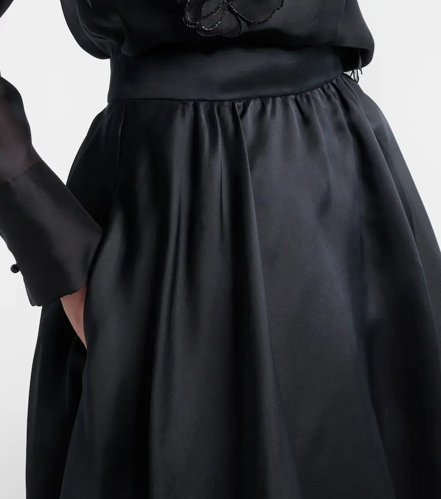 Max Mara Calle silk midi skirt | Thumbnail 4 Max Mara Calle silk midi skirt | Thumbnail 4