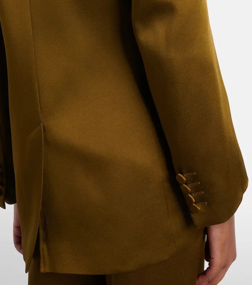Max Mara Crêpe satin blazer | Thumbnail 5 Max Mara Crêpe satin blazer | Thumbnail 5