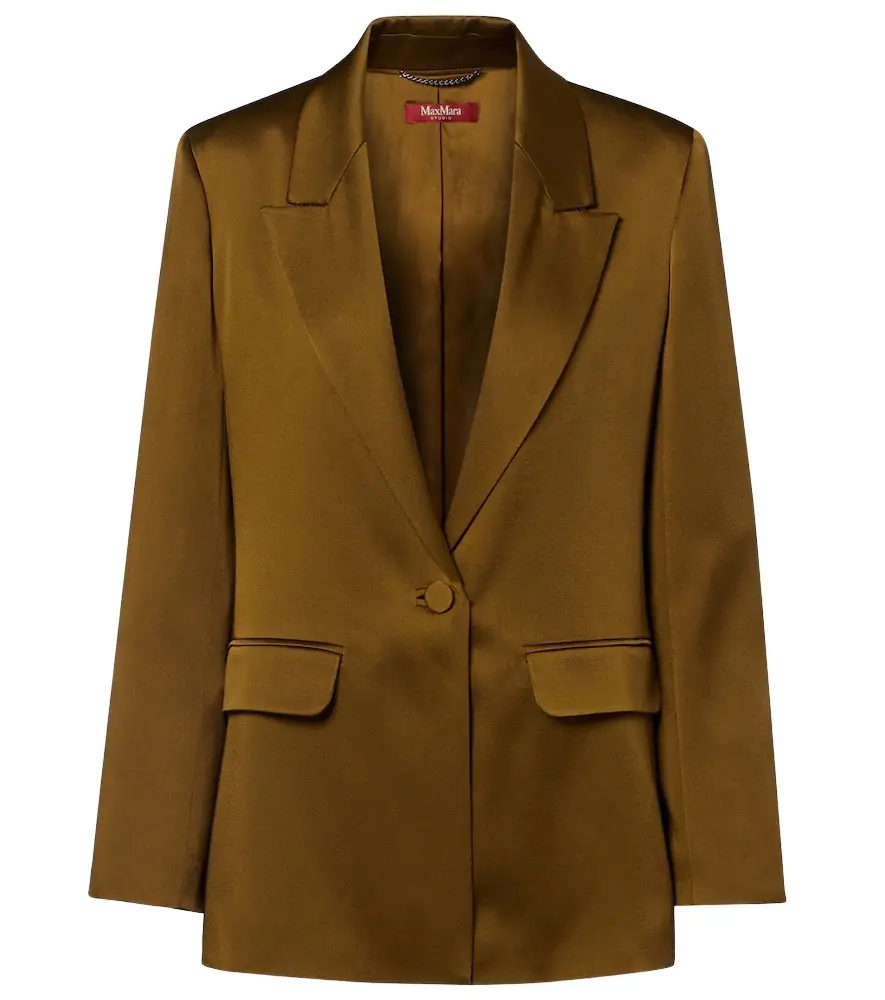 Max Mara Crêpe satin blazer | Image 1 Max Mara Crêpe satin blazer | Image 1