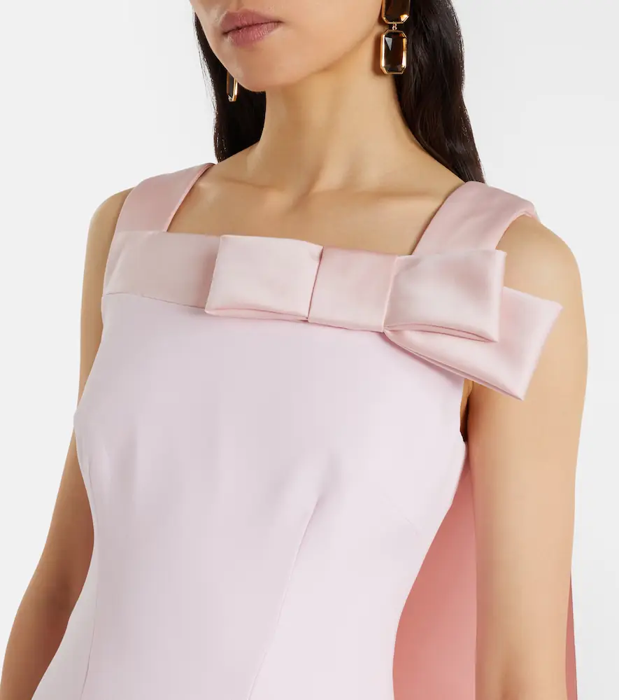 Safiyaa Harley caped crêpe gown | Thumbnail 2