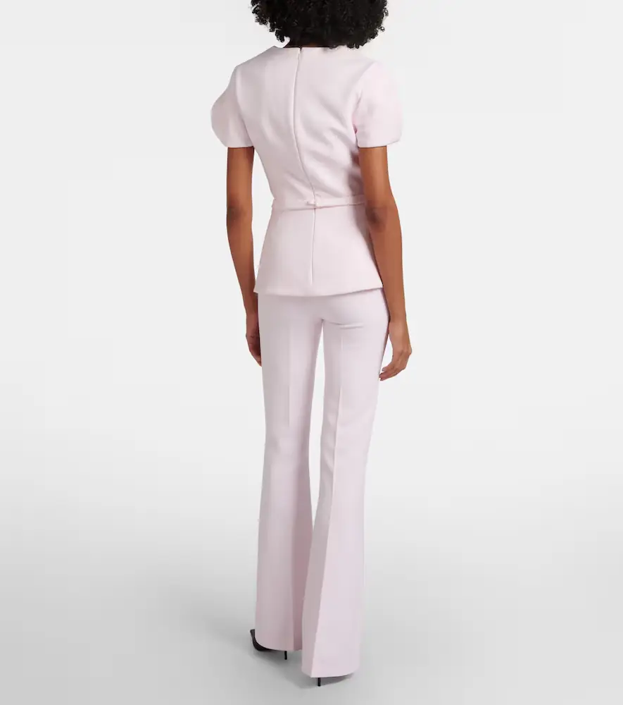Safiyaa Alexa high-rise crêpe flared pants | Thumbnail 4