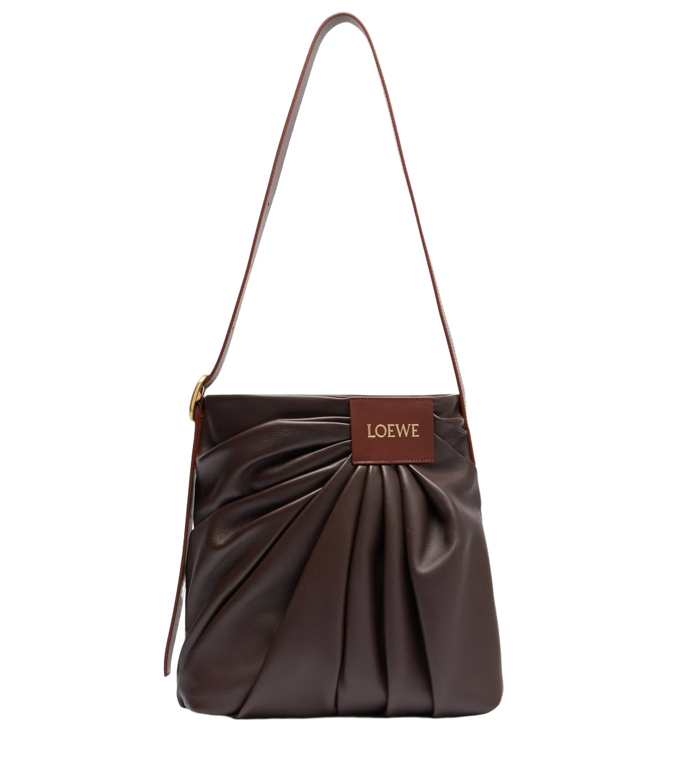 Draped leather tote bag Draped leather tote bag