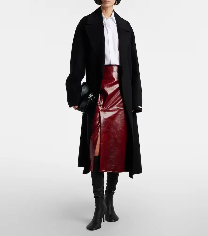 Sportmax Belted virgin wool wrap coat | Thumbnail 5