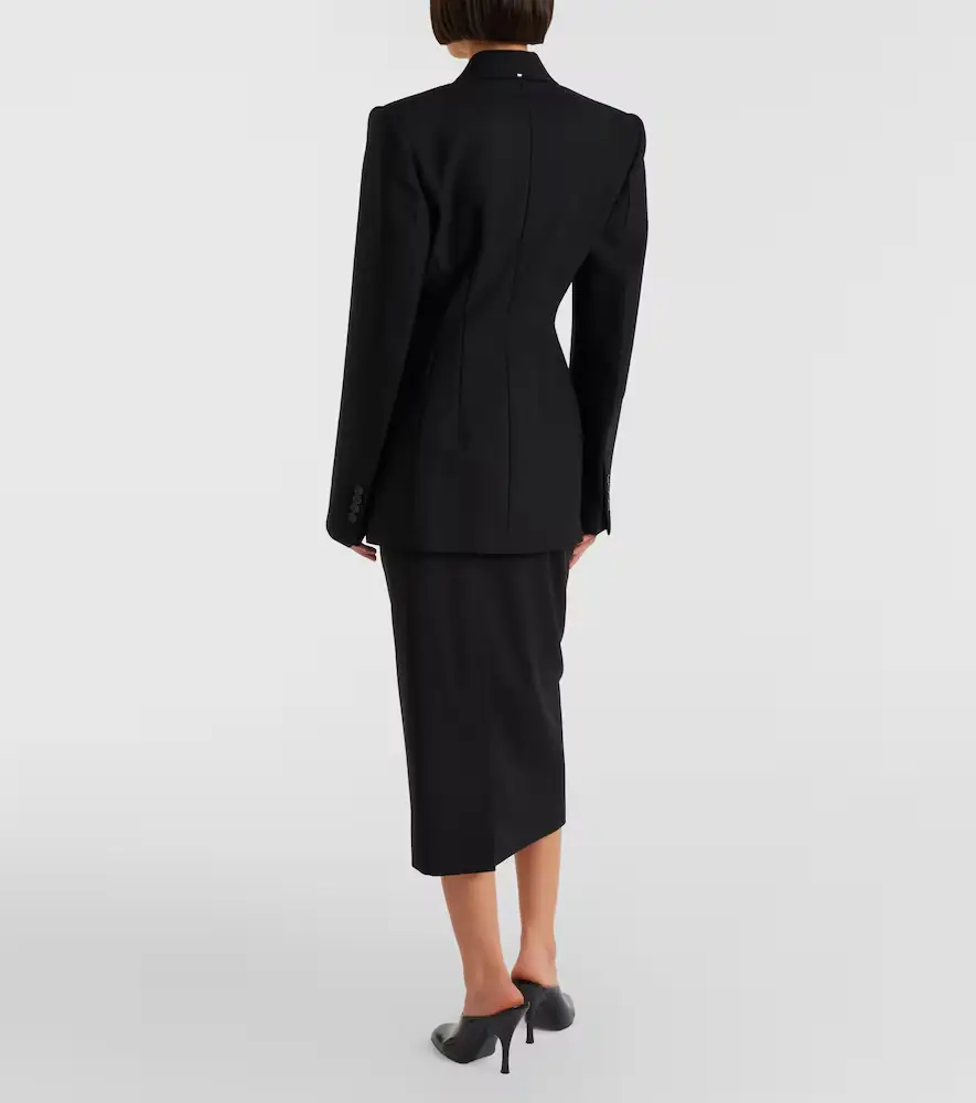 Sportmax High-rise virgin wool midi skirt | Thumbnail 6 Sportmax High-rise virgin wool midi skirt | Thumbnail 6