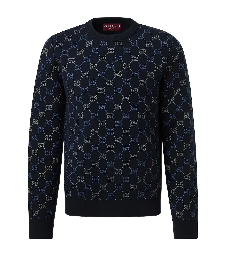 Gucci GG wool and cashmere-blend jacquard sweater | Image 1 Gucci GG wool and cashmere-blend jacquard sweater | Image 1