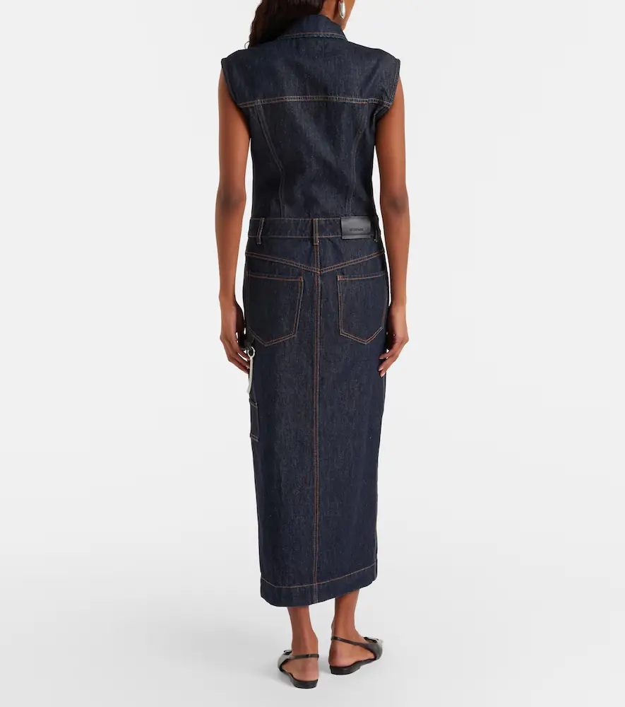 Sportmax Farfalla denim midi dress | Thumbnail 3 Sportmax Farfalla denim midi dress | Thumbnail 3