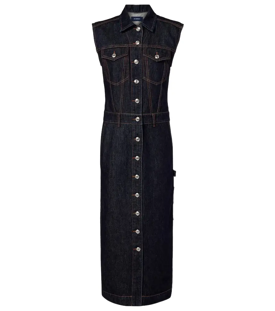 Sportmax Farfalla denim midi dress