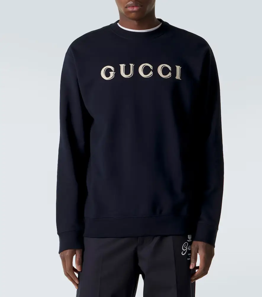 Gucci Logo cotton jersey sweatshirt | Thumbnail 2
