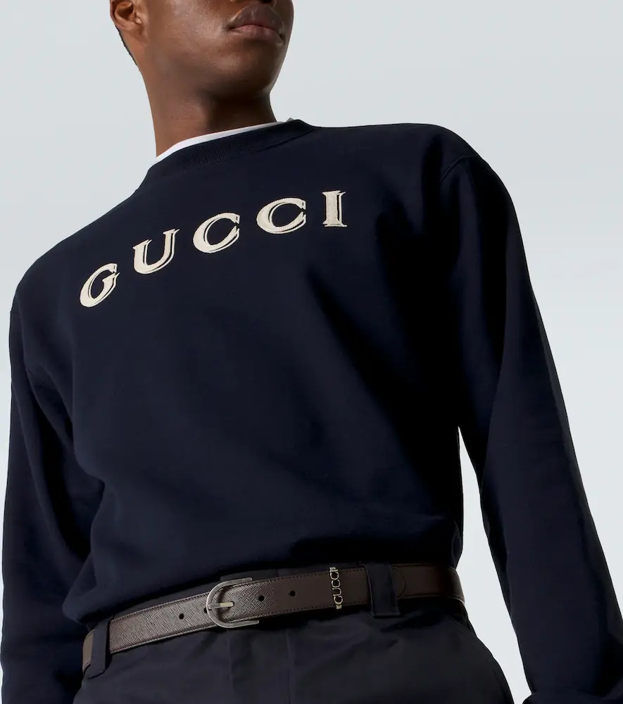 Gucci Logo cotton jersey sweatshirt | Thumbnail 3