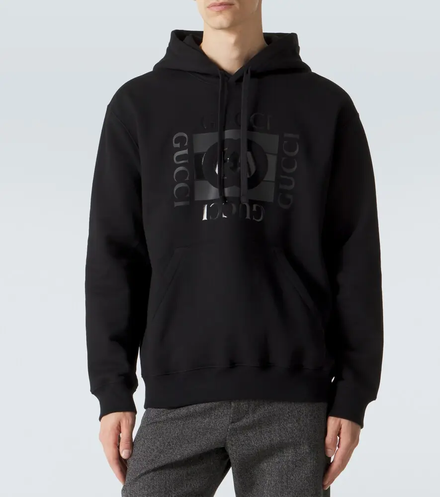 Gucci Logo cotton jersey hoodie | Thumbnail 3 Gucci Logo cotton jersey hoodie | Thumbnail 3