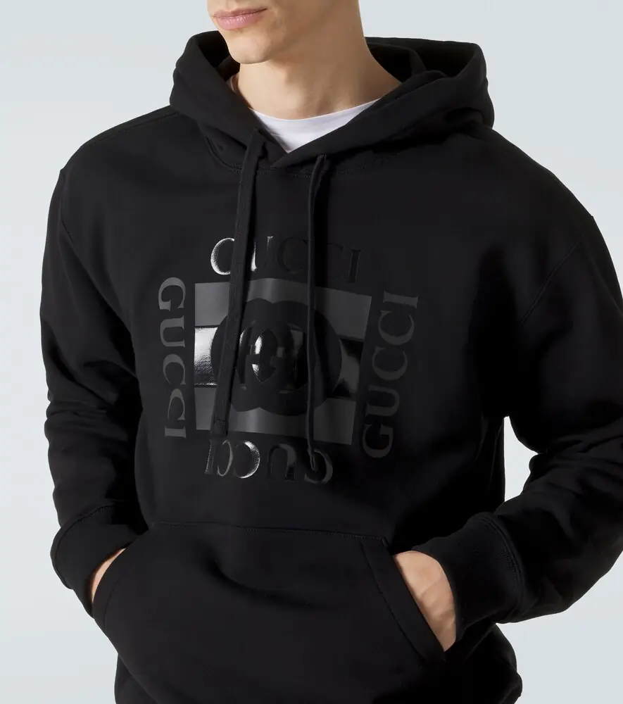 Gucci Logo cotton jersey hoodie | Thumbnail 5 Gucci Logo cotton jersey hoodie | Thumbnail 5