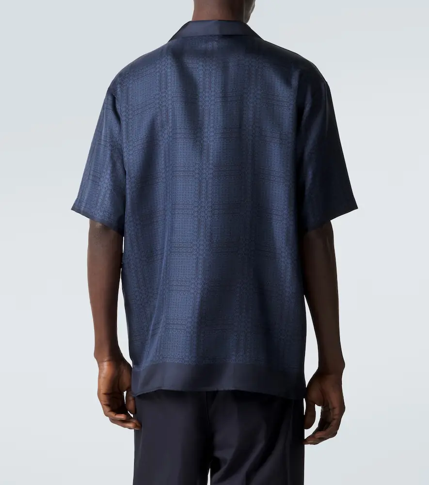 Gucci Interlocking G silk twill bowling shirt | Thumbnail 2