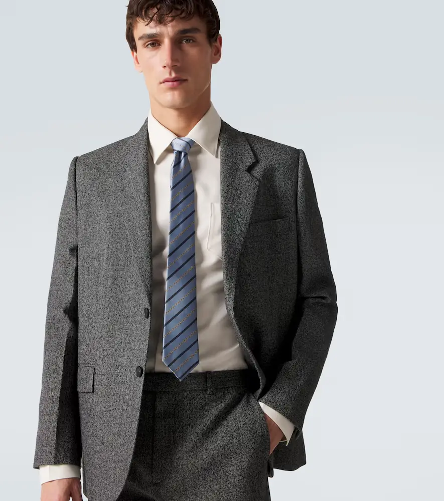 Gucci Horsebit silk jacquard tie | Thumbnail 2