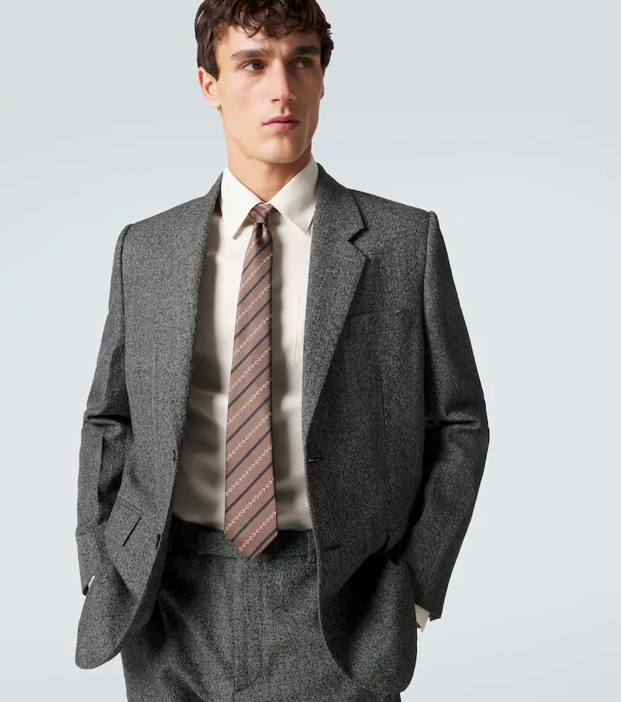 Gucci Horsebit silk jacquard tie | Thumbnail 2