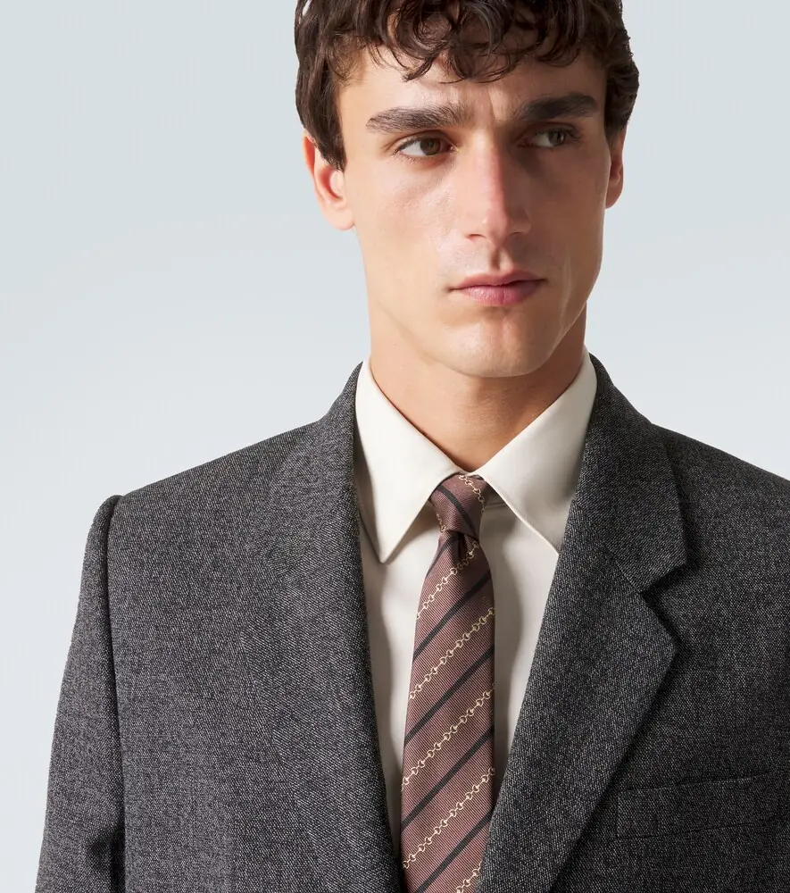 Gucci Horsebit silk jacquard tie | Thumbnail 3