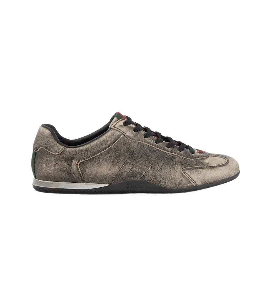 Gucci Shift Web Stripe leather sneakers | Image 1 Gucci Shift Web Stripe leather sneakers | Image 1