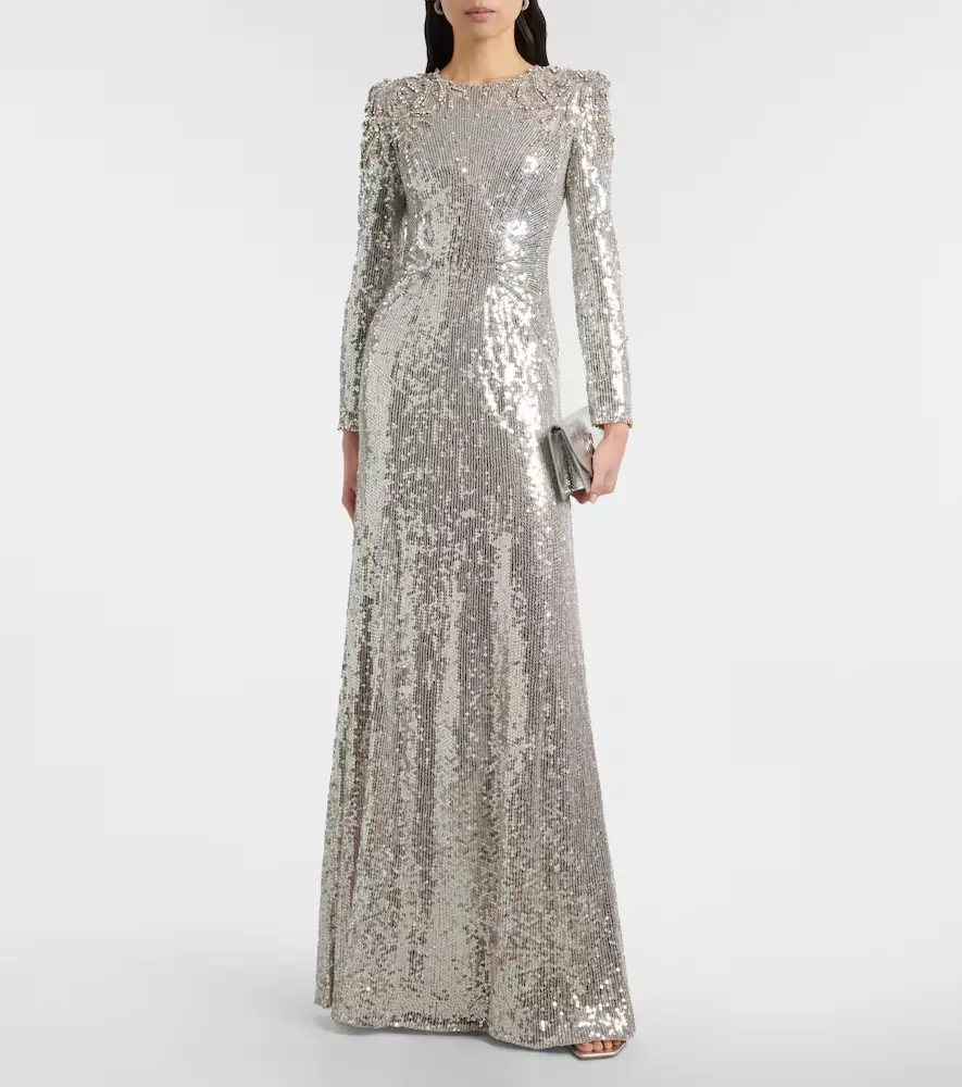 Jenny Packham Dulcet sequined gown | Thumbnail 5