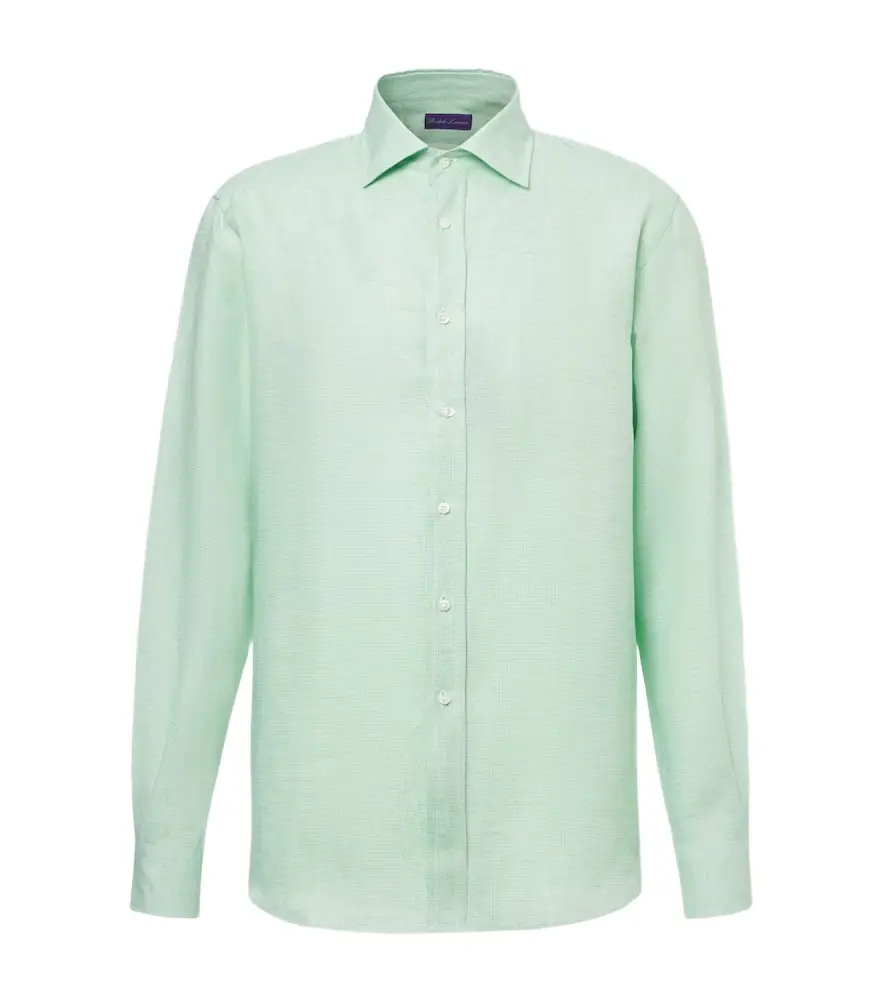 Ralph Lauren Purple Label Checked linen shirt