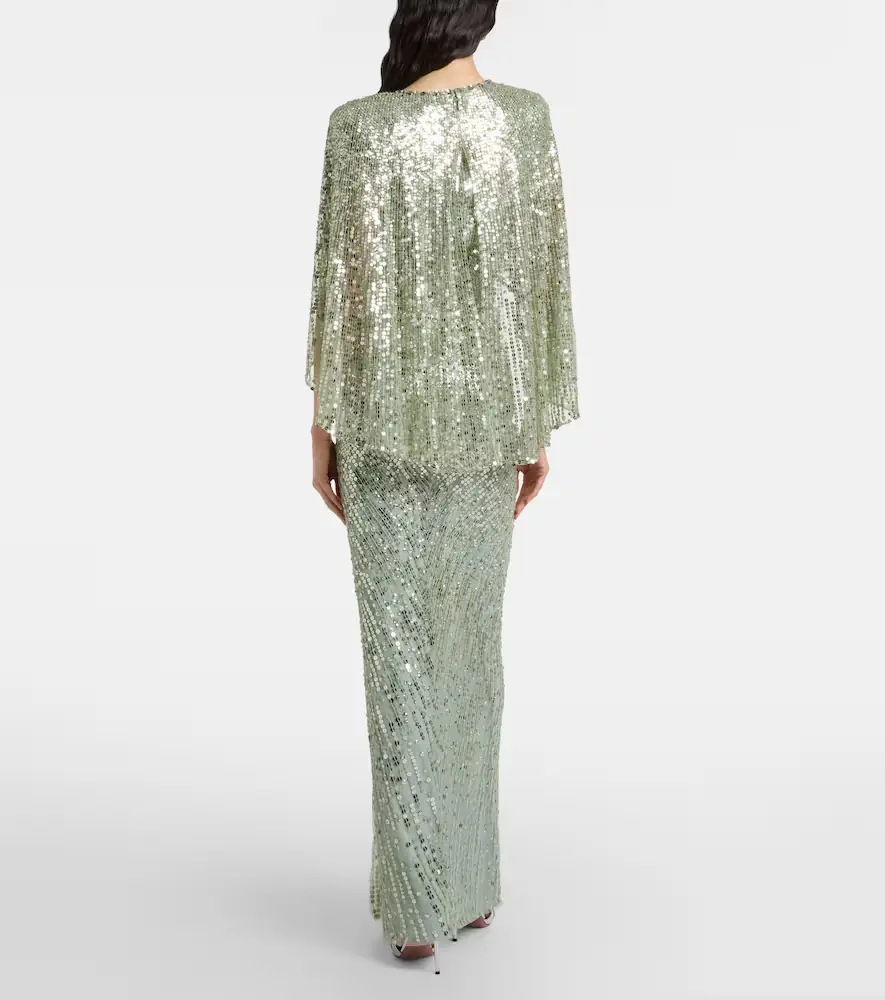 Jenny Packham Carrie caped embellished gown | Thumbnail 2