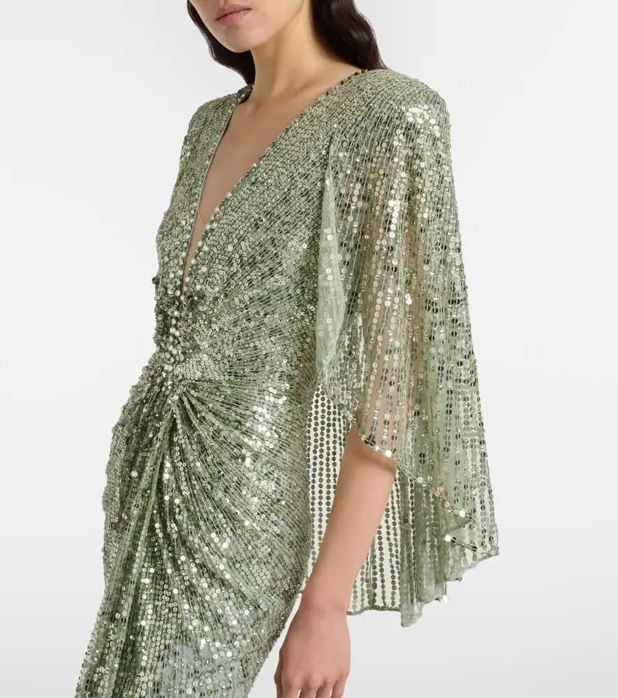 Jenny Packham Carrie caped embellished gown | Thumbnail 6