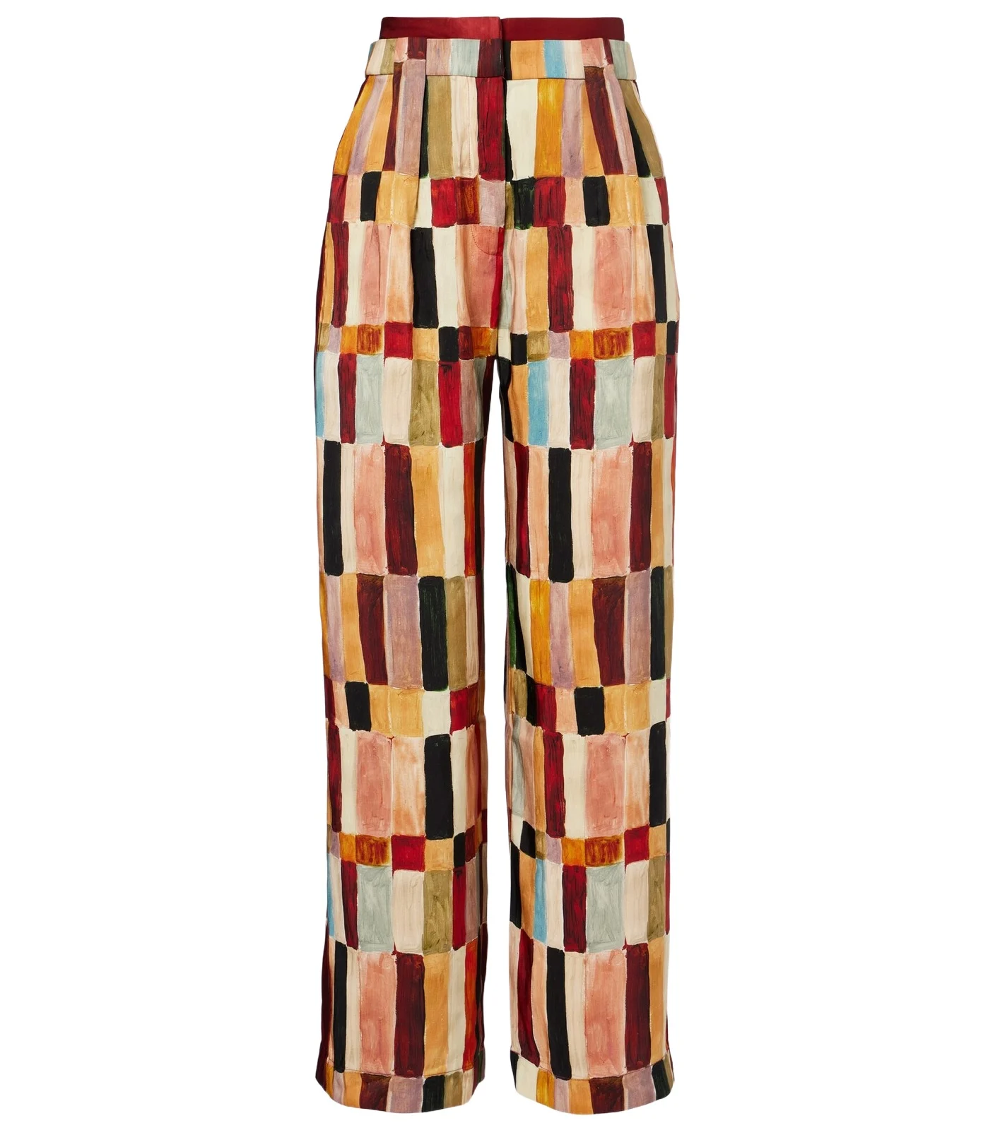 Alémais x LRNCE Marjorelle printed linen and silk palazzo pants
