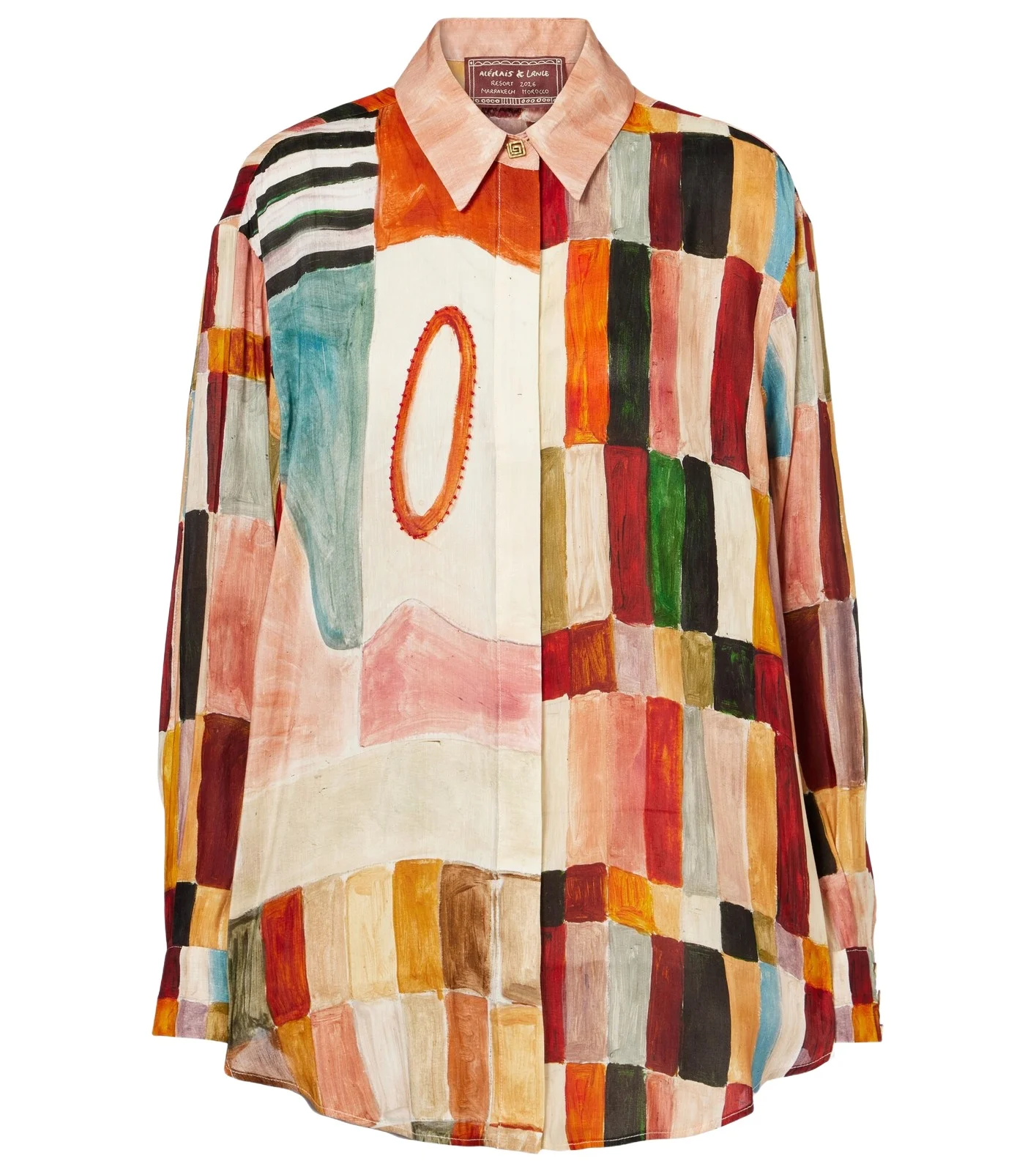 Alémais x LRNCE Marjorelle printed linen and silk shirt Alémais x LRNCE Marjorelle printed linen and silk shirt
