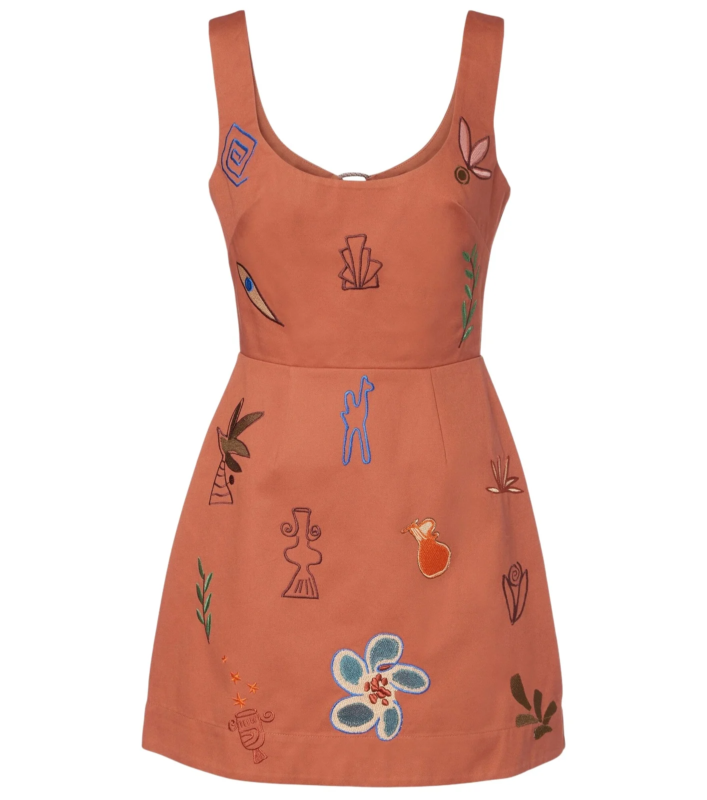 Dusty embroidered cotton minidress Dusty embroidered cotton minidress
