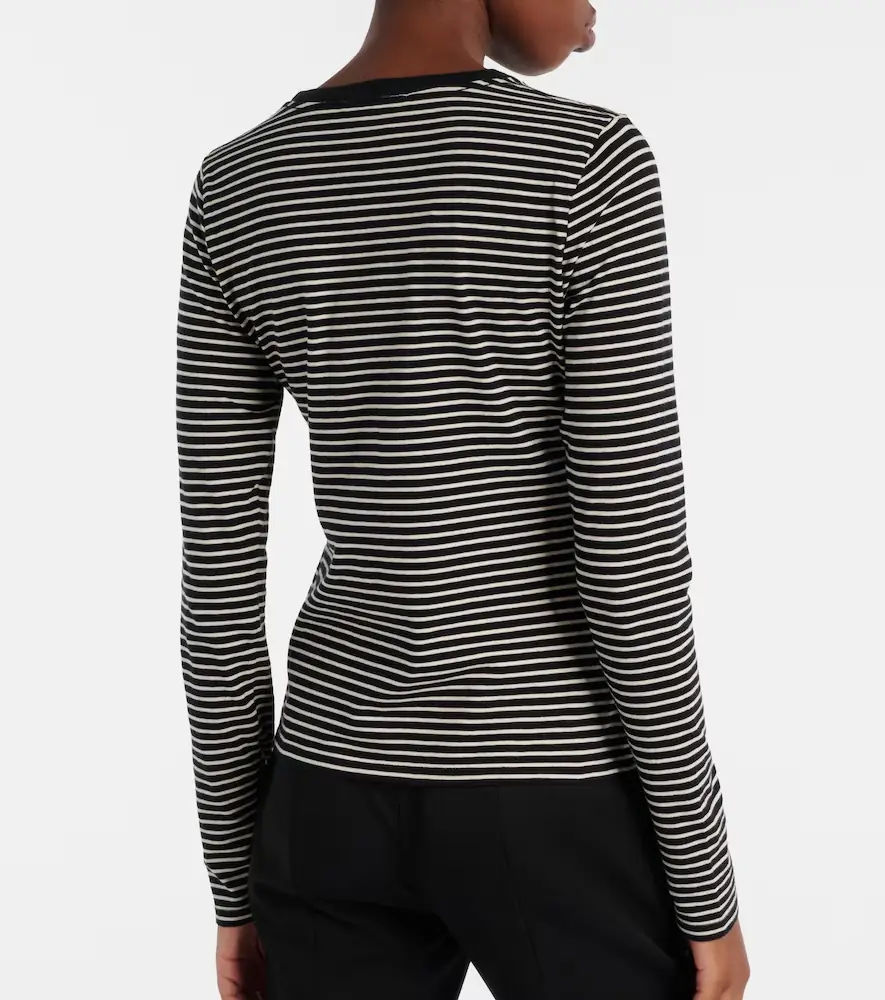 Nili Lotan Simone striped cotton jersey T-shirt | Thumbnail 3