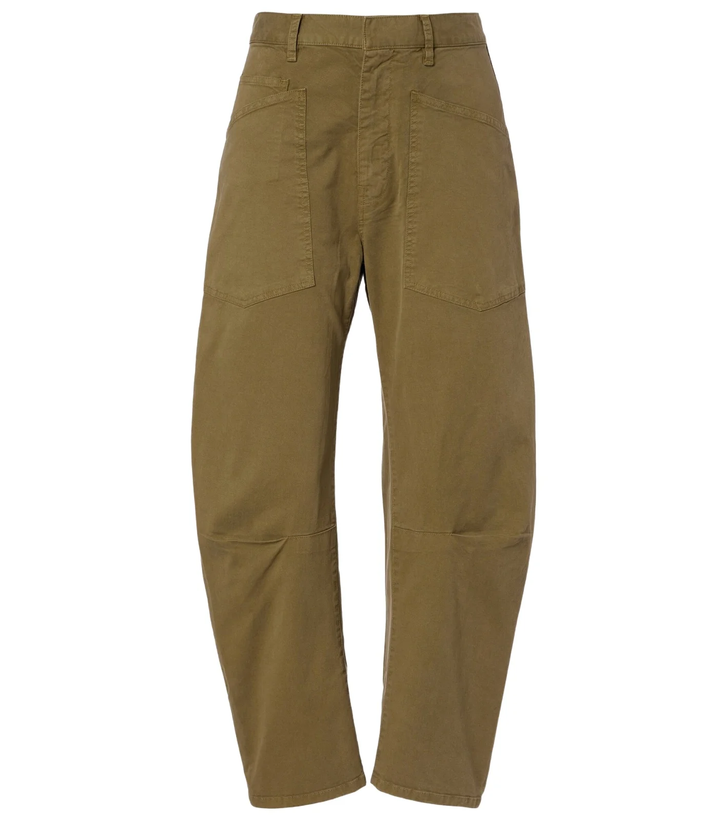 Shon cotton twill barrel-leg pants Shon cotton twill barrel-leg pants