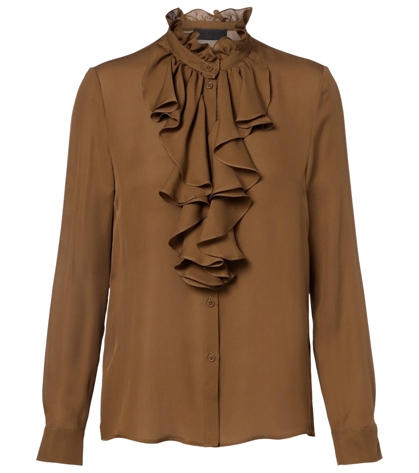 Ruffled silk blouse