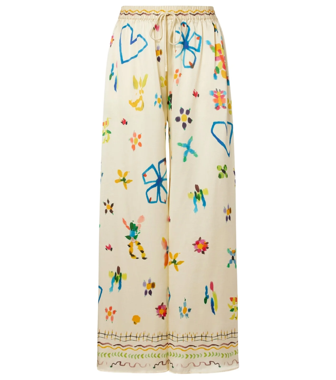 Sidi floral silk palazzo pants