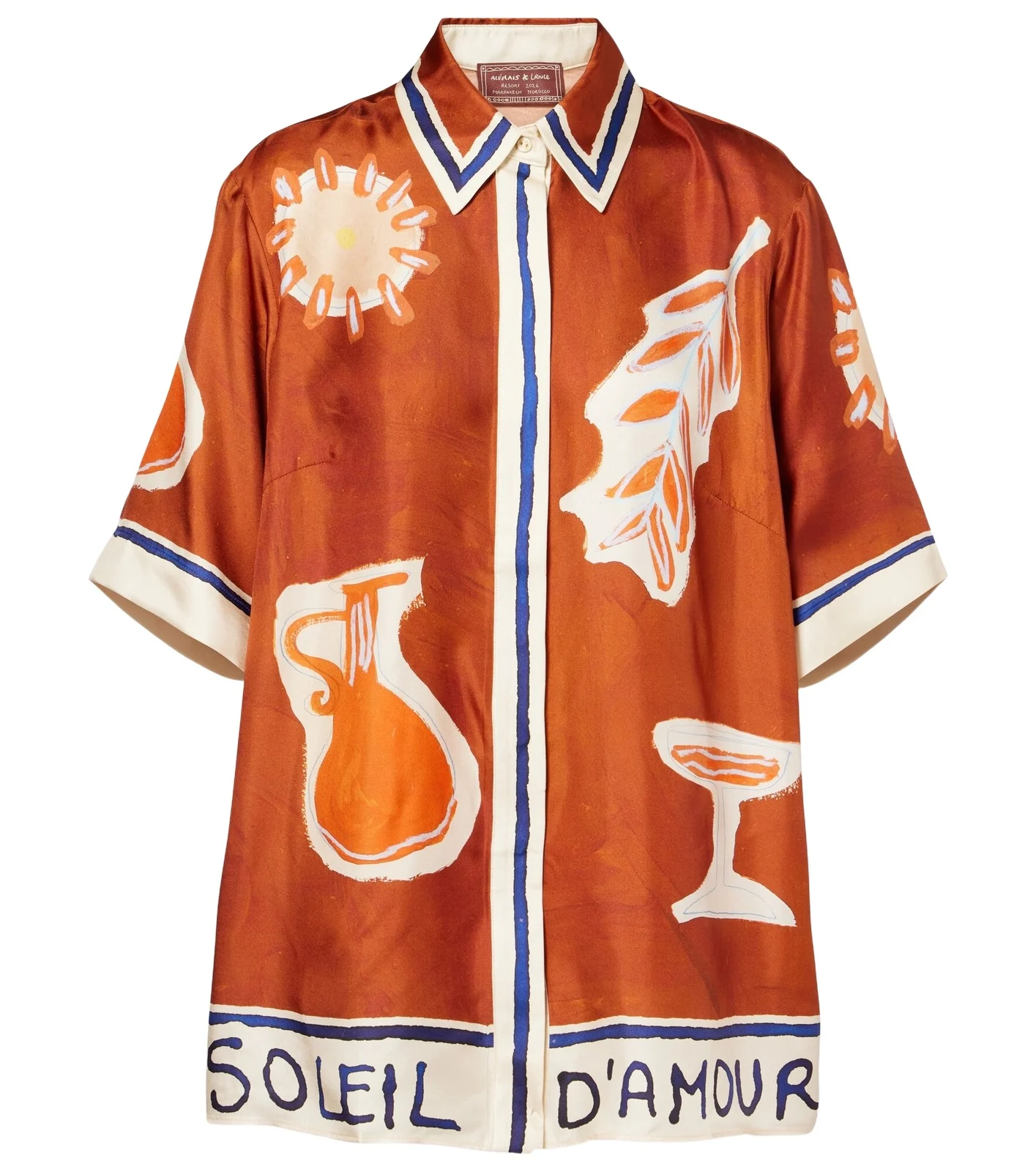 Alémais x LRNCE Soleil D'Amour printed silk shirt Alémais x LRNCE Soleil D'Amour printed silk shirt