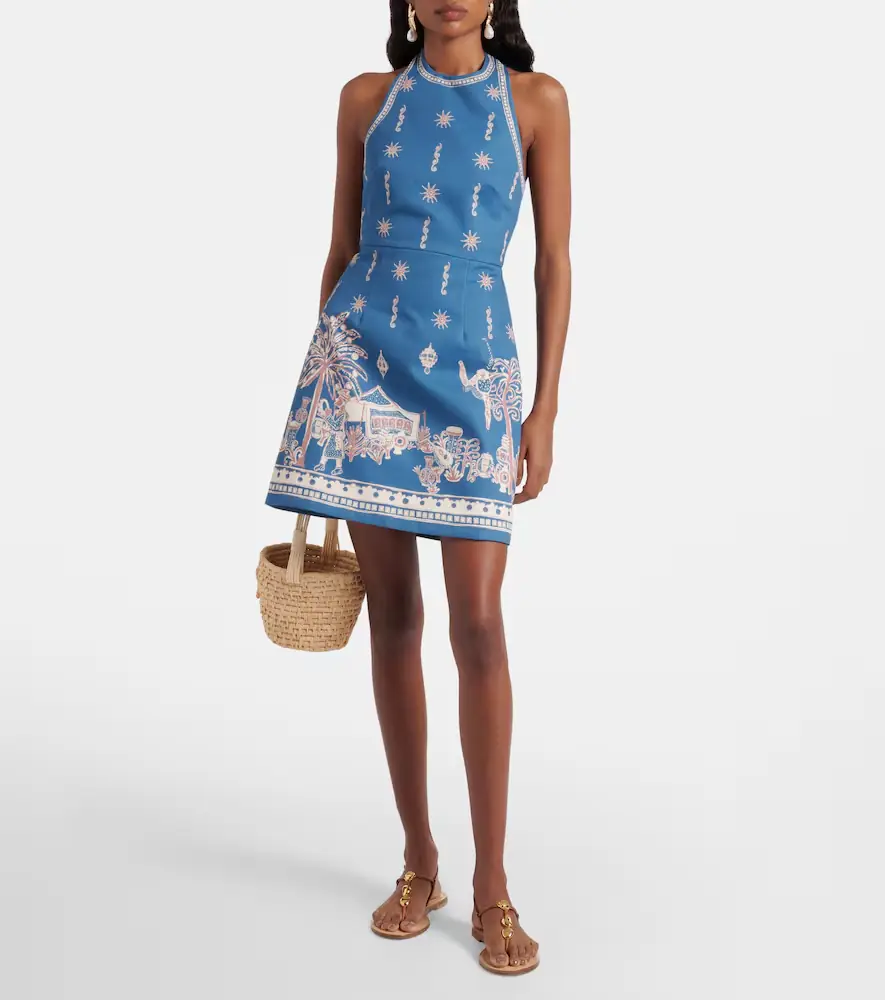 ALÉMAIS Alémais Acacia printed halterneck cotton minidress | Thumbnail 4 ALÉMAIS Alémais Acacia printed halterneck cotton minidress | Thumbnail 4