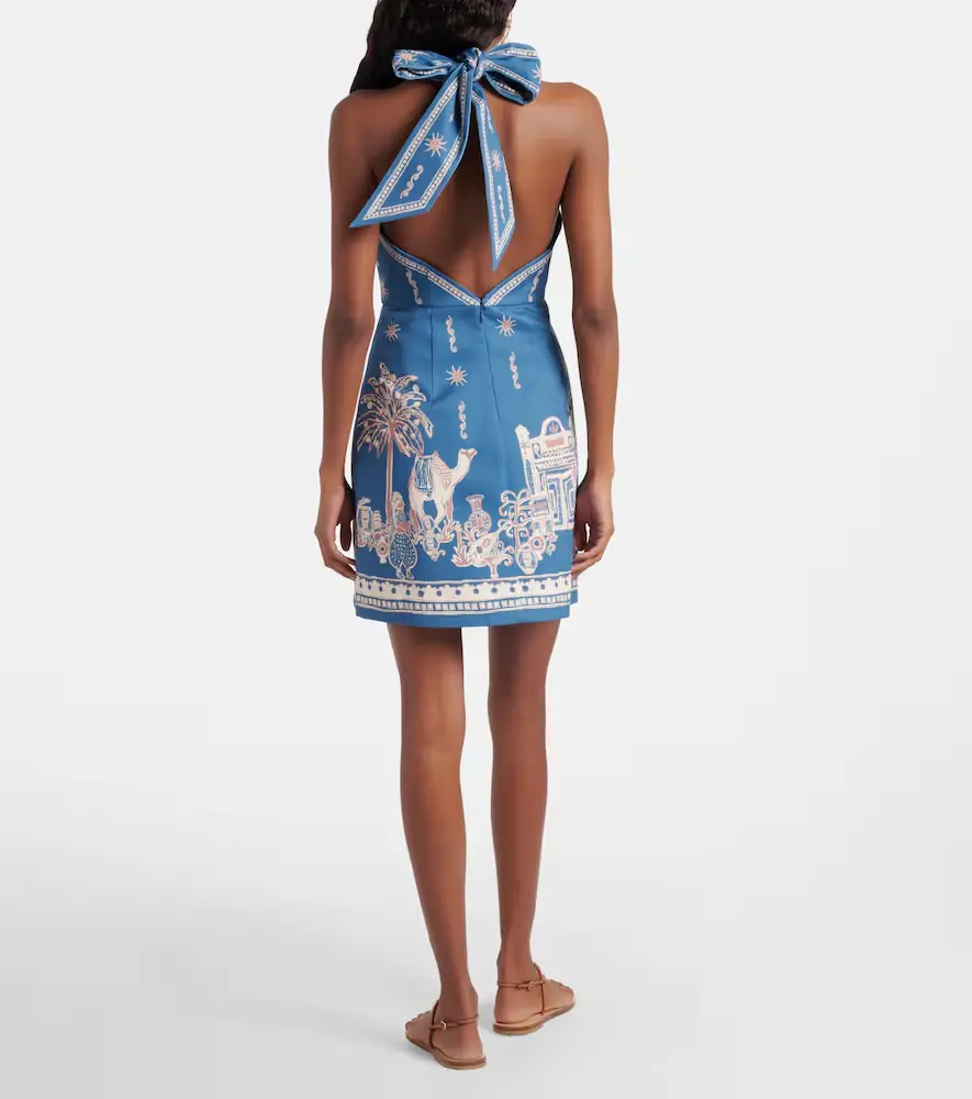 ALÉMAIS Alémais Acacia printed halterneck cotton minidress | Thumbnail 5 ALÉMAIS Alémais Acacia printed halterneck cotton minidress | Thumbnail 5