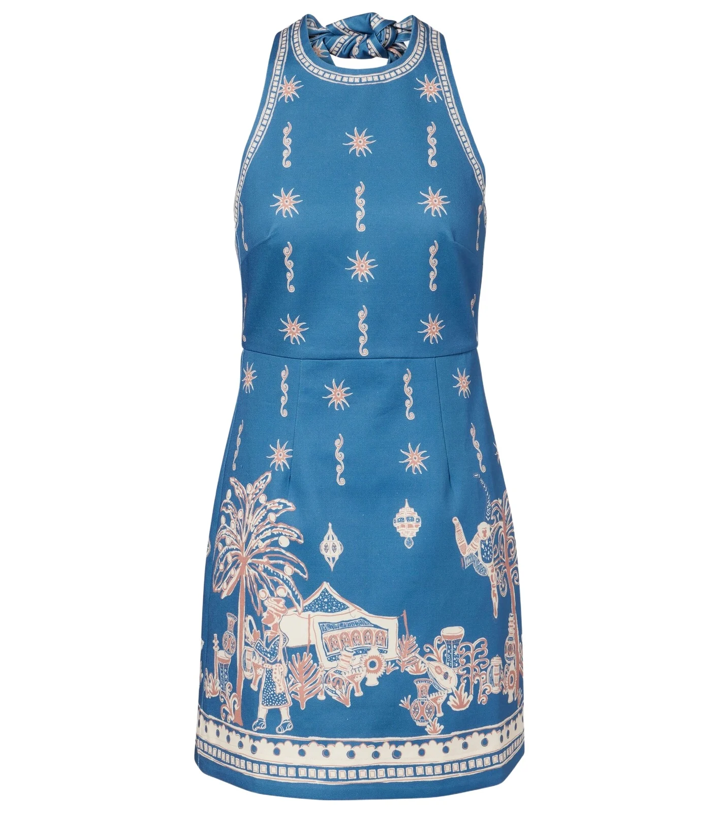 Acacia printed halterneck cotton minidress Acacia printed halterneck cotton minidress