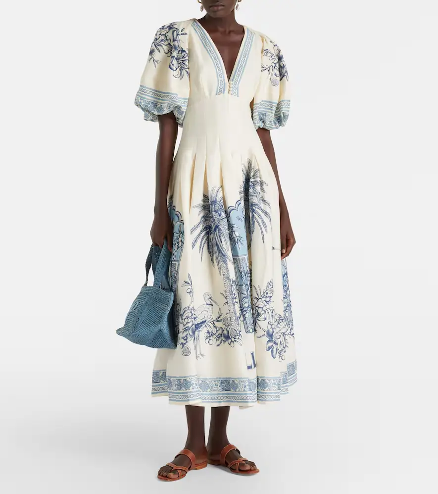 ALÉMAIS Alémais Villa Romantica linen-blend maxi dress | Thumbnail 3