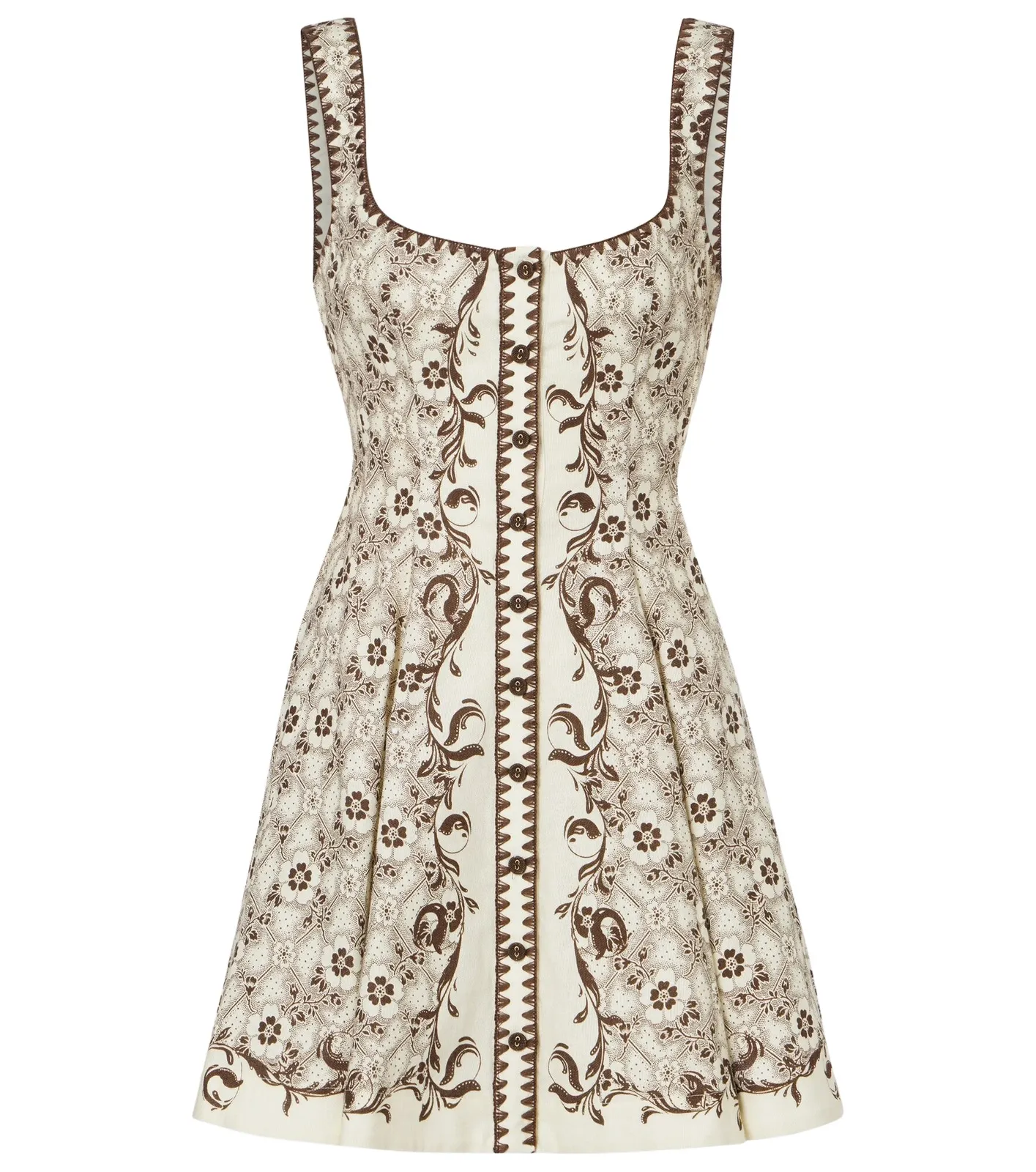 Printed linen and cotton minidress Printed linen and cotton minidress