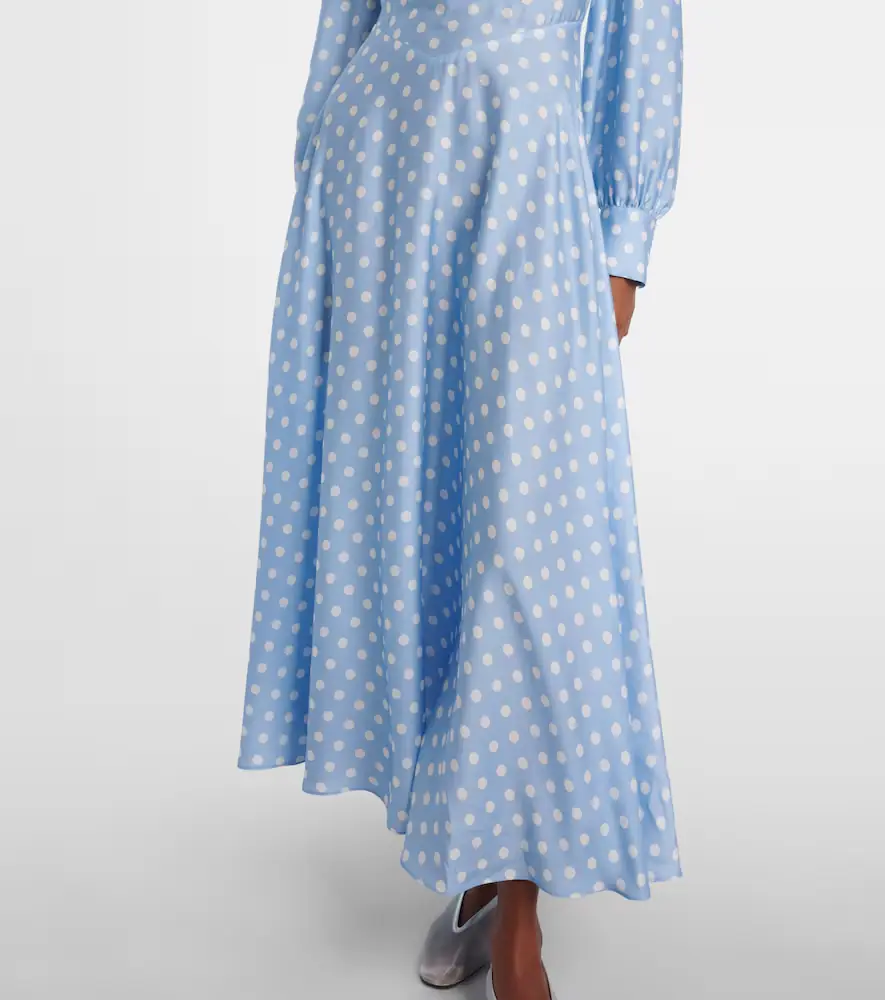 Posse Tilly polka-dot satin midi dress | Thumbnail 4