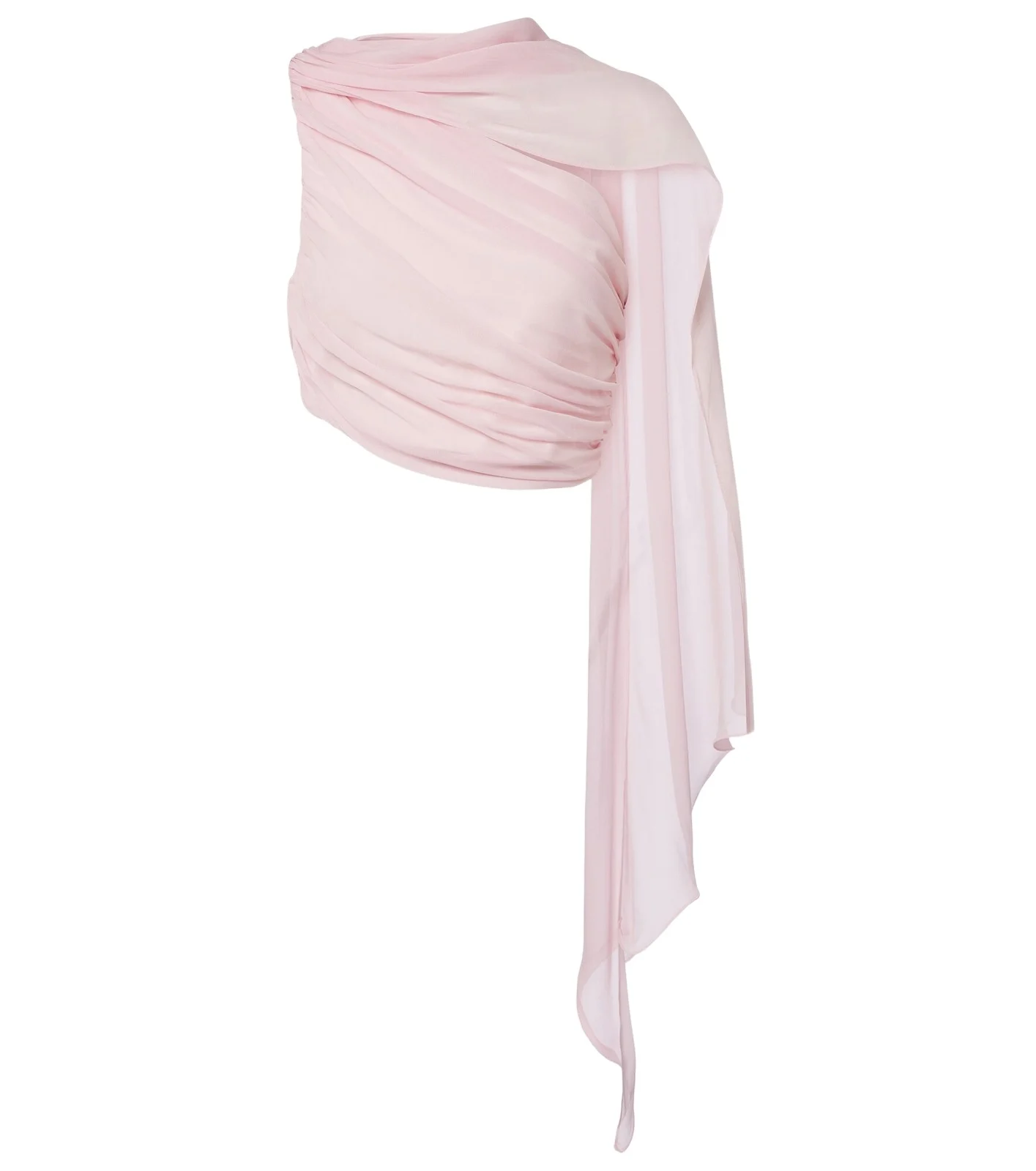 Solene gathered scarf-detail mesh top Solene gathered scarf-detail mesh top