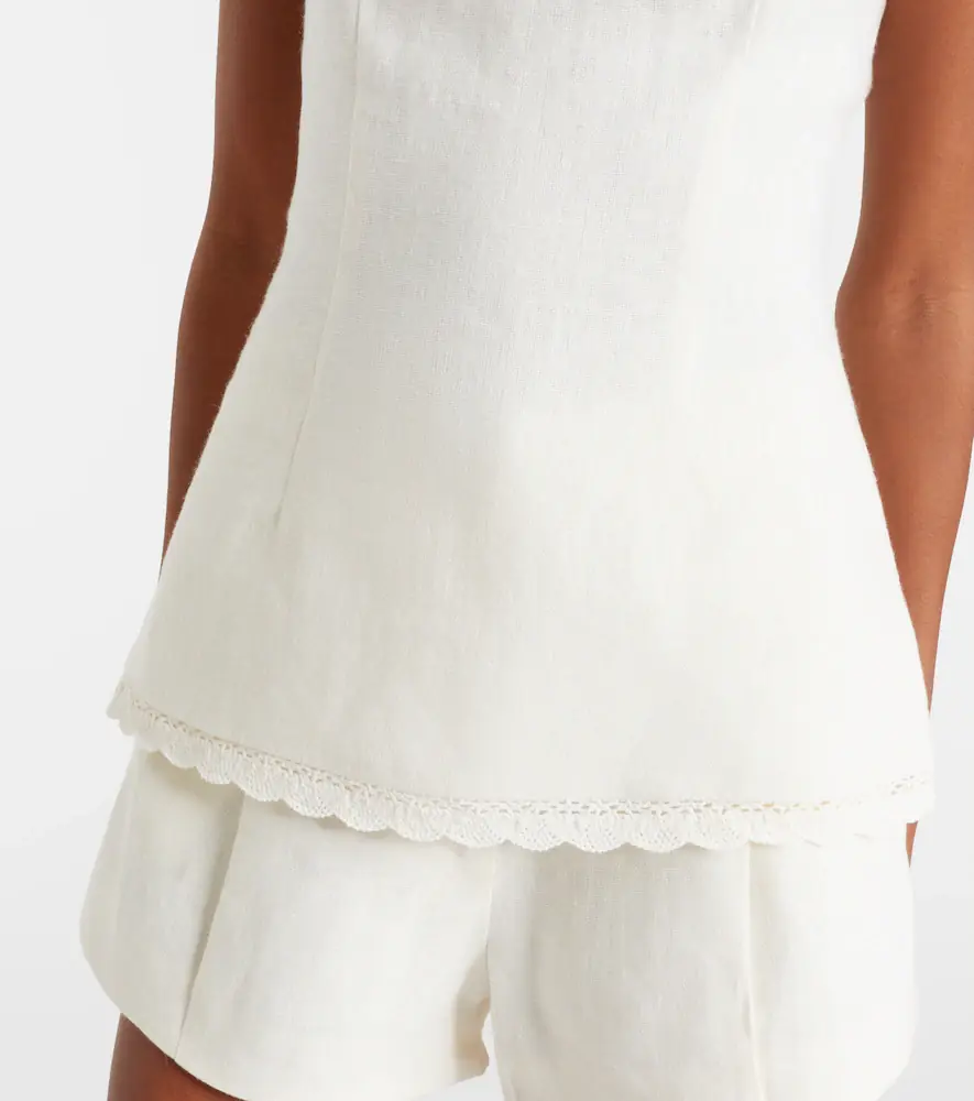 Posse Effi scalloped linen tank top | Thumbnail 3 Posse Effi scalloped linen tank top | Thumbnail 3