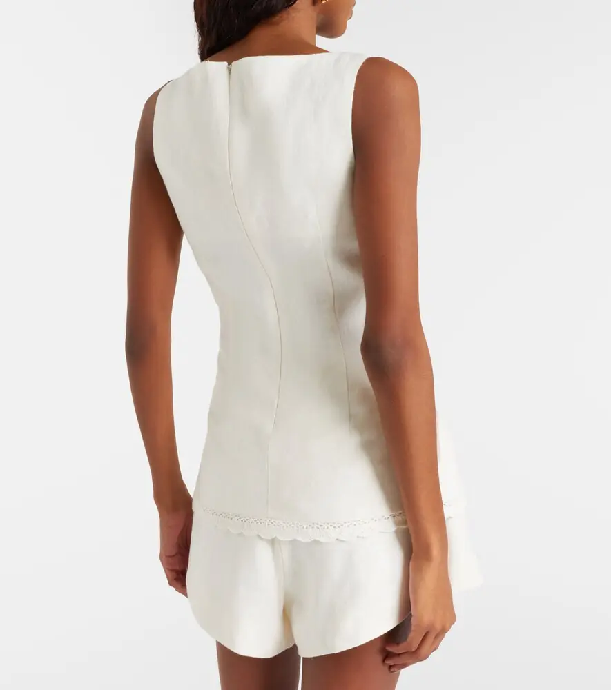 Posse Effi scalloped linen tank top | Thumbnail 6 Posse Effi scalloped linen tank top | Thumbnail 6