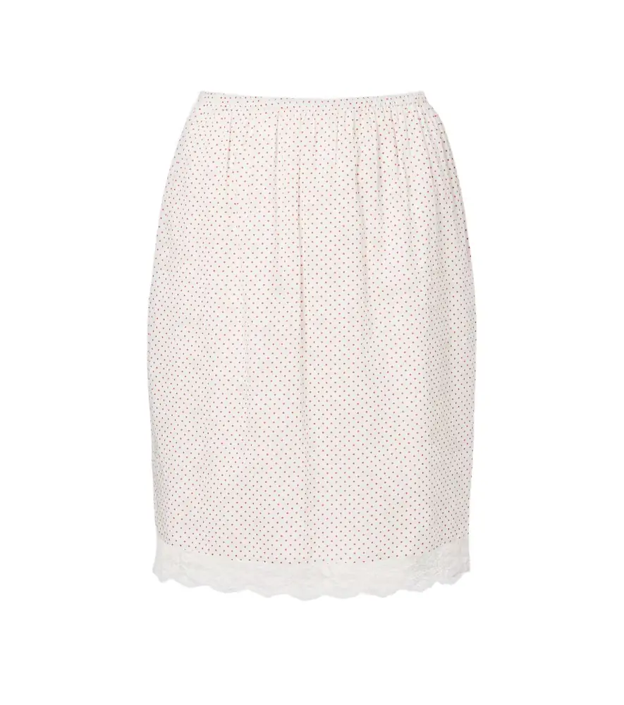 Posse Marlowe lace-trimmed polka-dot cotton miniskirt | Image 1 Posse Marlowe lace-trimmed polka-dot cotton miniskirt | Image 1
